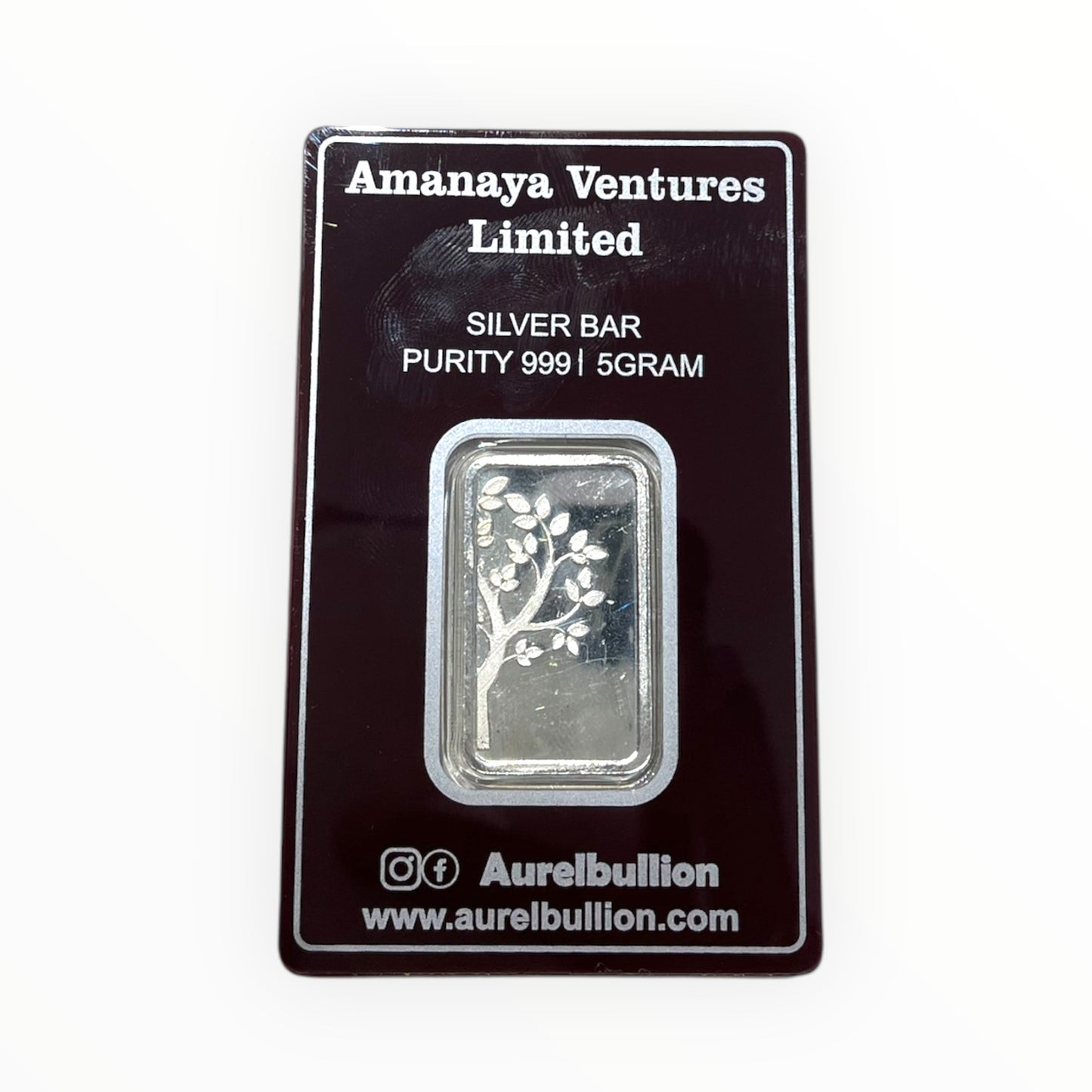 Aurel 5 Grams Silver Bar With 999 Purity