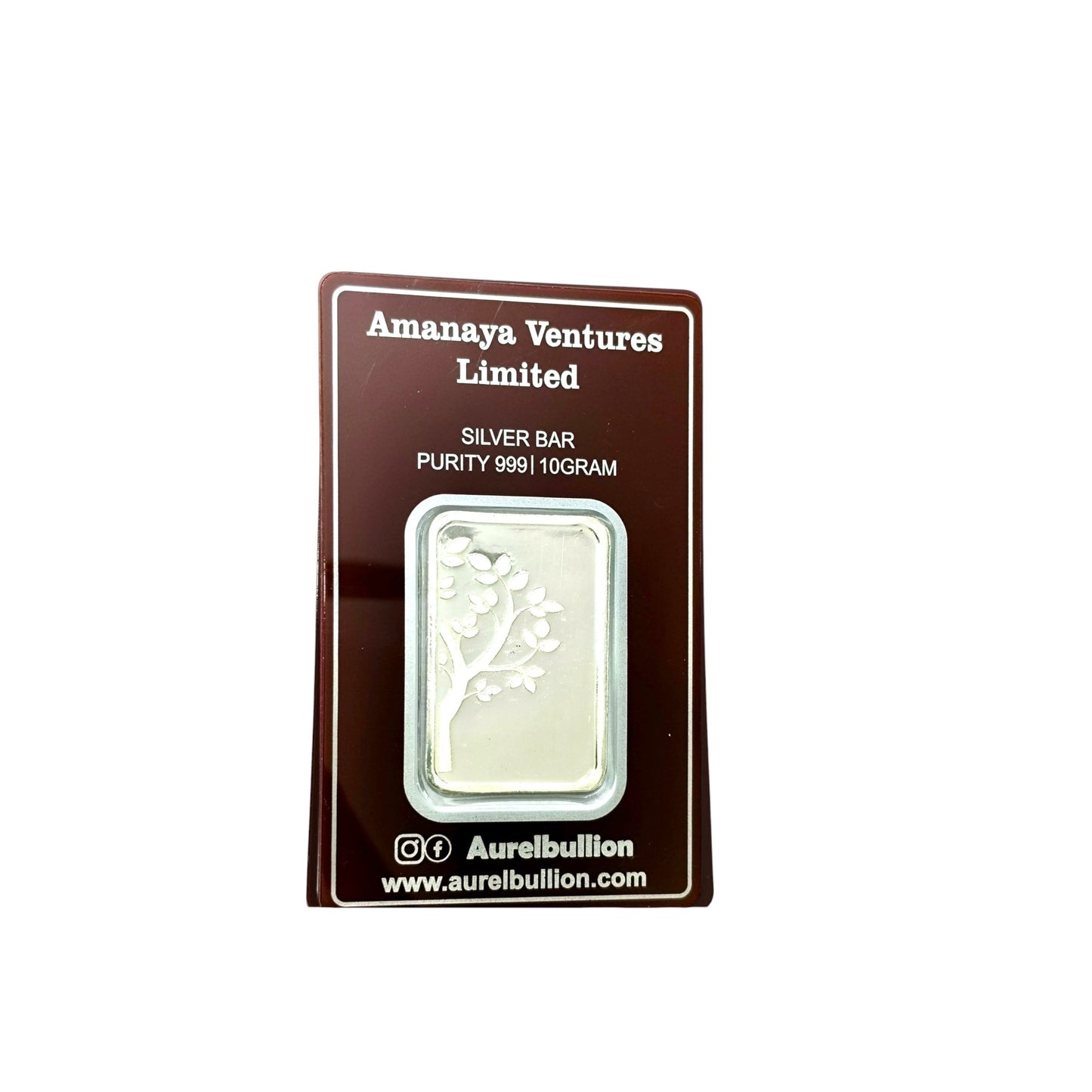 Aurel 10 Gram Silver Bar With 999 Purity