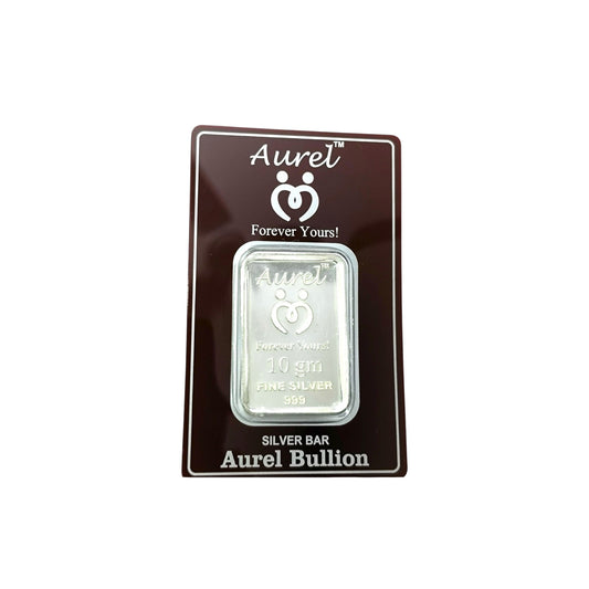 Aurel 10 Gram Silver Bar With 999 Purity