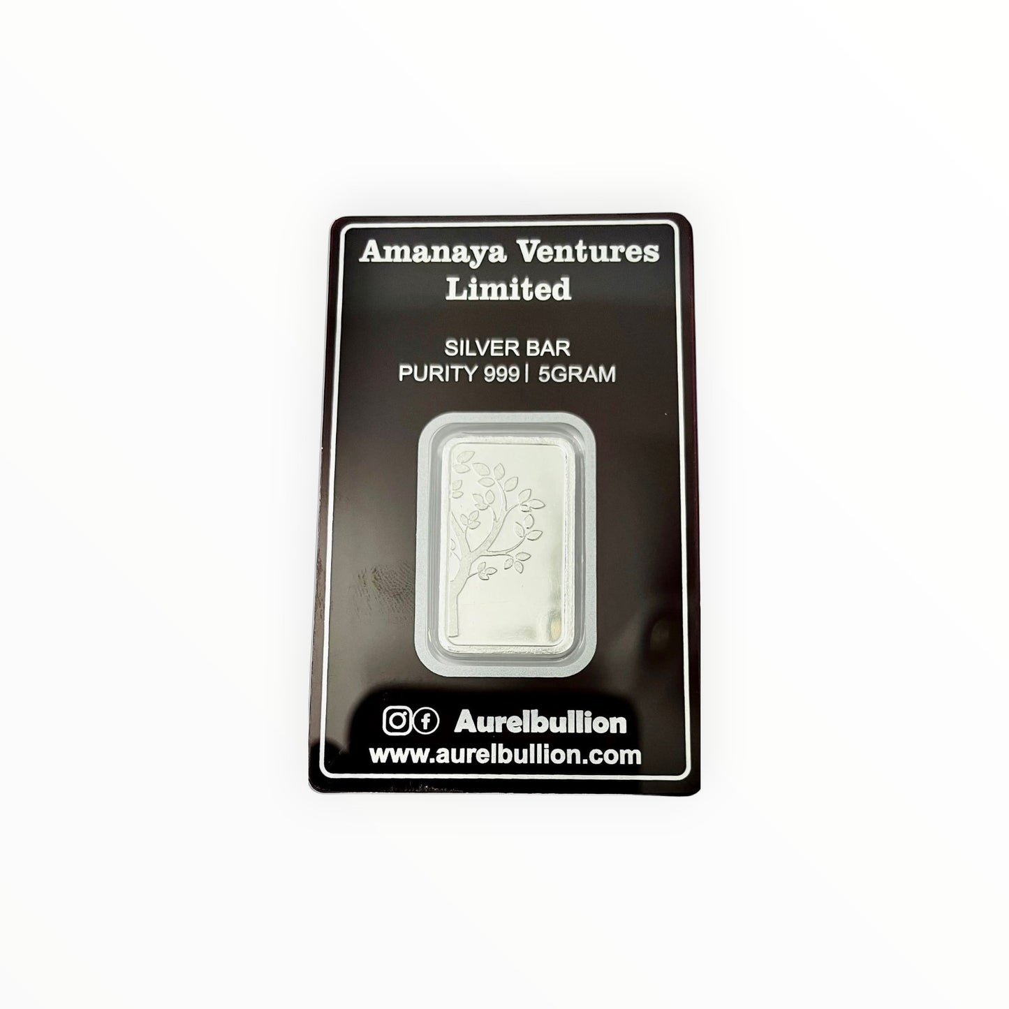 Aurel 5 Grams Silver Bar With 999 Purity