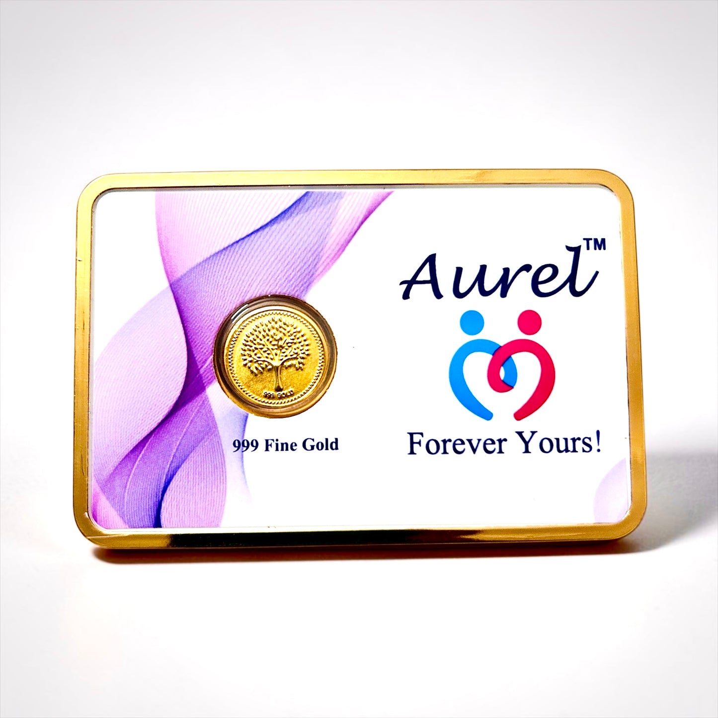 Aurel 50 mg Gold Foil Coin 999 Purity - front