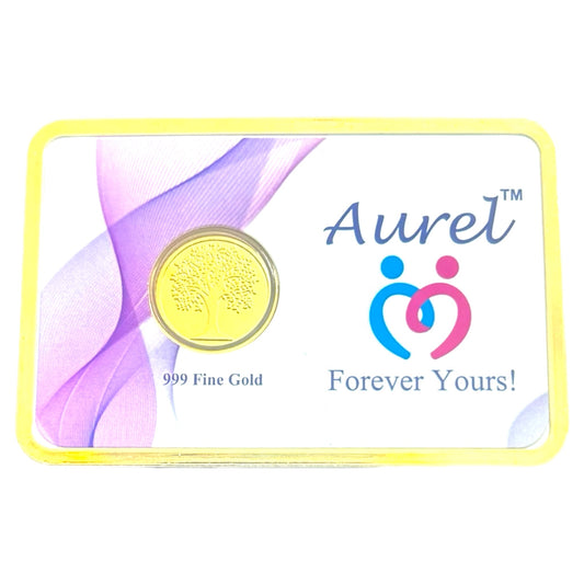 Aurel 100 Mg Gold Foil Coin with 999 Purity