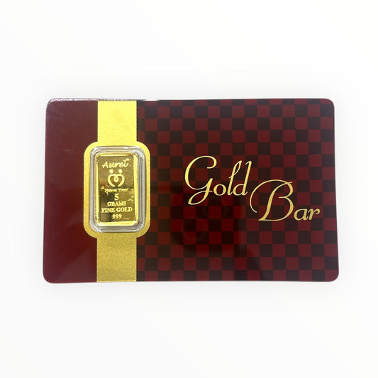 Aurel 5 GM Gold Bar with 999 Purity