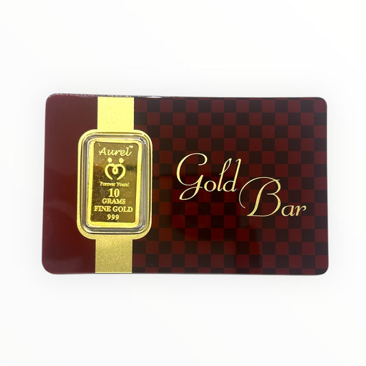 Aurel 10 GM Gold Bar with 999 Purity