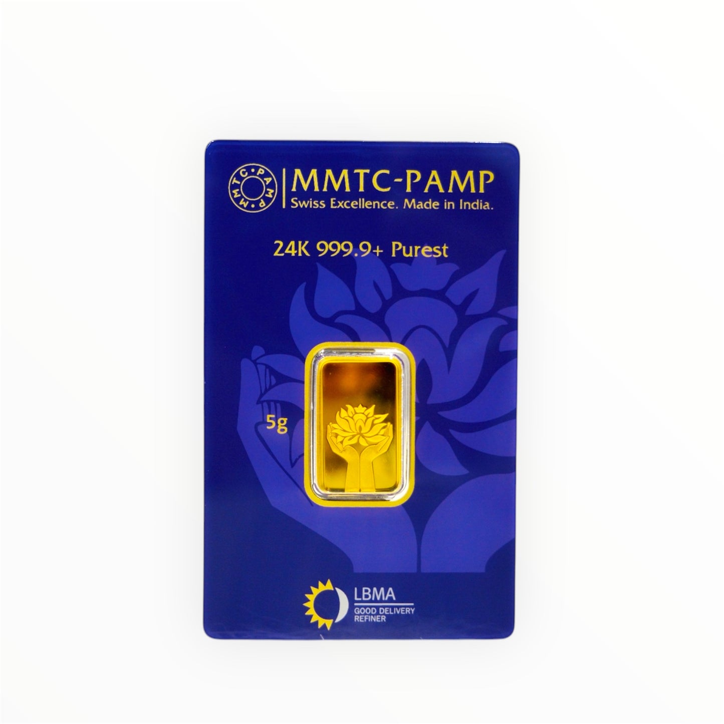 MMTC PAMP  5 Gram 999.9 Pure Gold Bar