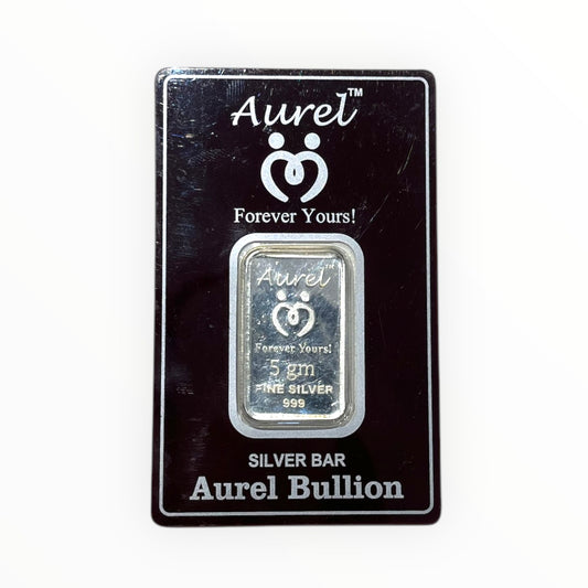 Aurel 5 Grams Silver Bar With 999 Purity