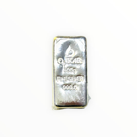 500 GM Onkar Cast  Silver Bar With 999 Purity