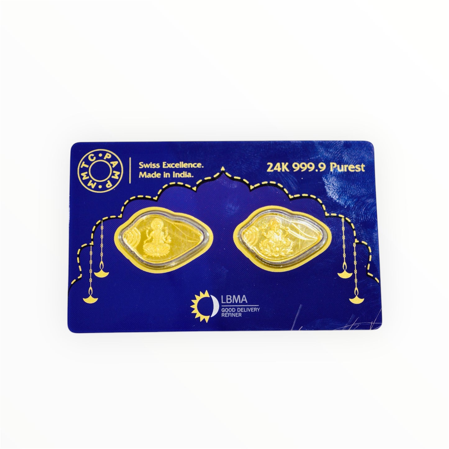 MMTC-PAMP Lakshmi Ganesh 24K (999.9) 10 gm Shankh Shape Gold Coin
