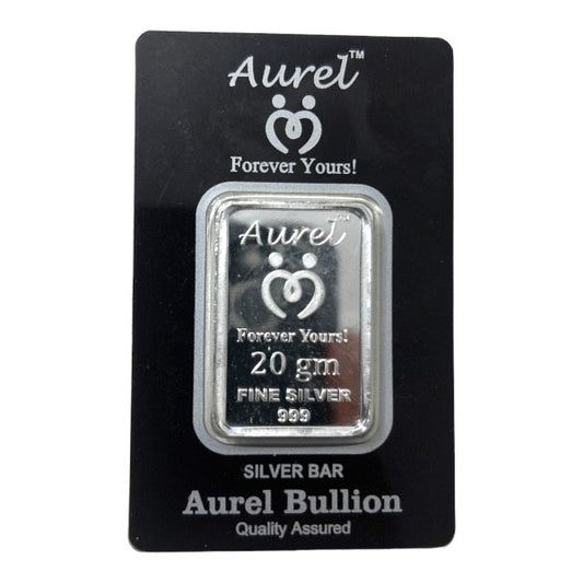 Aurel 20 Grams Silver Bar with 999 Purity
