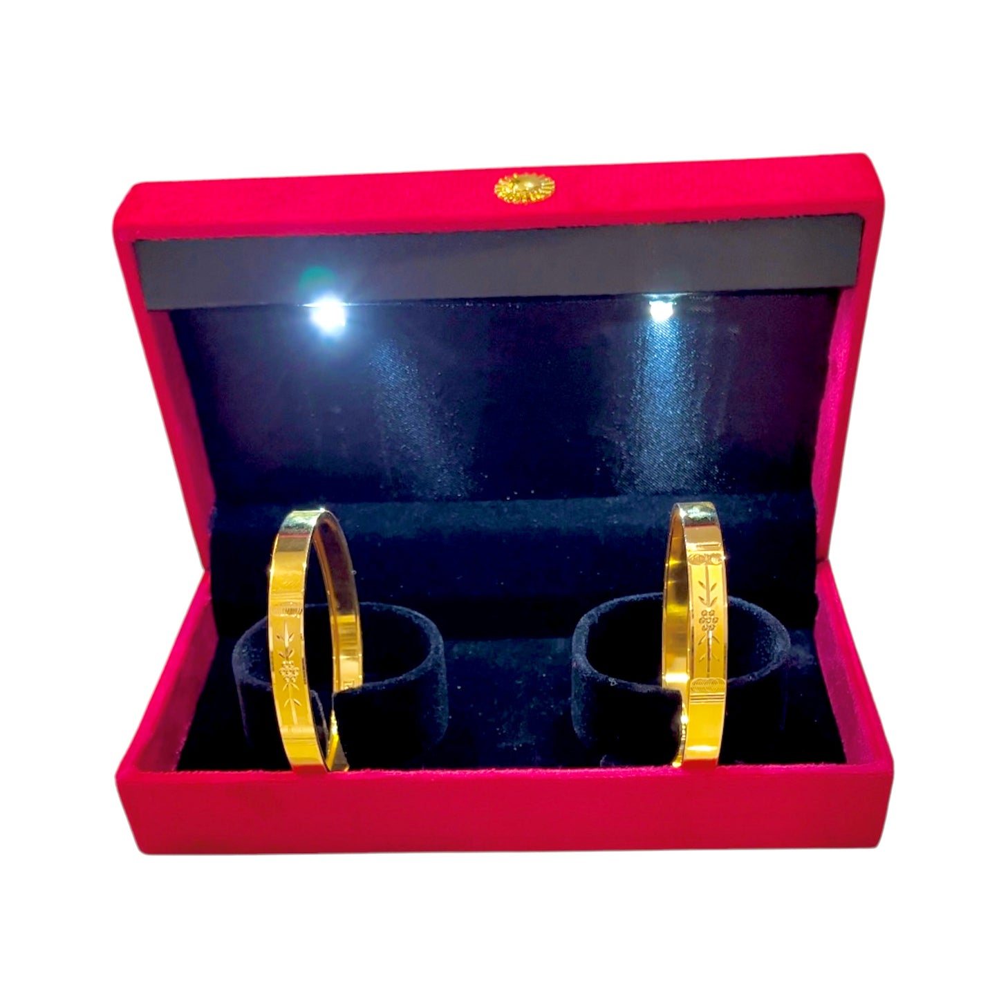 Aurel Gold Bangles With 91.6 Purity