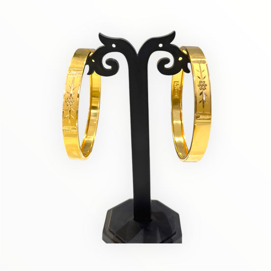 Aurel Gold Bangles With 91.6 Purity